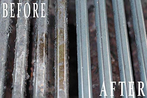 iBayx BBQ Grill Brush - Stainless Steel BBQ Cleaner Tool with 3-Branch Barbecue Bristles and Long Handle for Cooking Grates, Racks & Burner