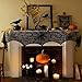 Halloween Decorations Black Lace Spiderweb Fireplace 18x96 Inch Mantle Scarf Cover Party Supplies