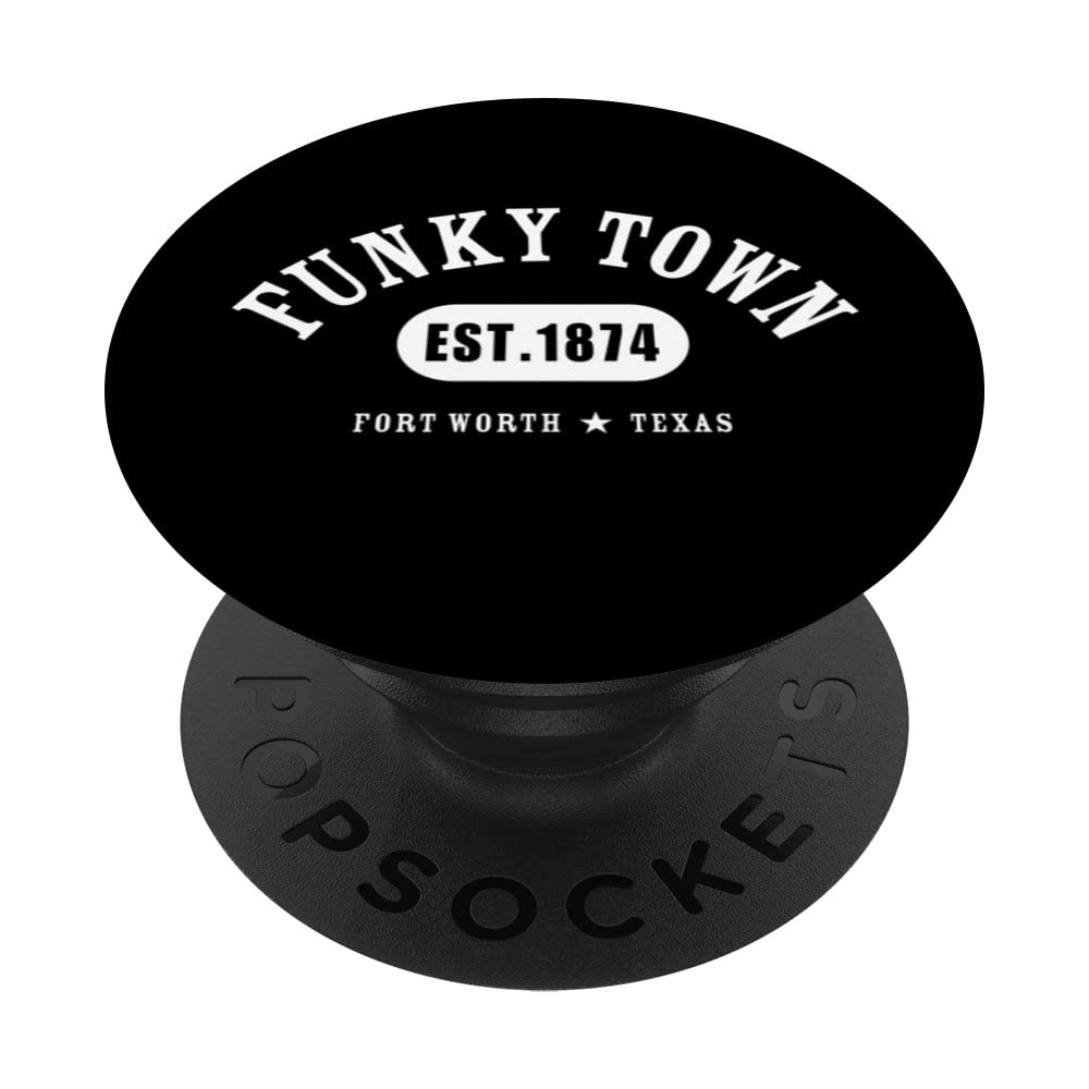 FUNKY TOWN Fort Worth TX Classic Athletic Design PopSockets Swappable PopGrip