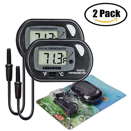 AUTIDEFY LCD Digital Aquarium Thermometer Fish Tank Water Terrarium Temperature (2 Pack) - Thumbnail 7