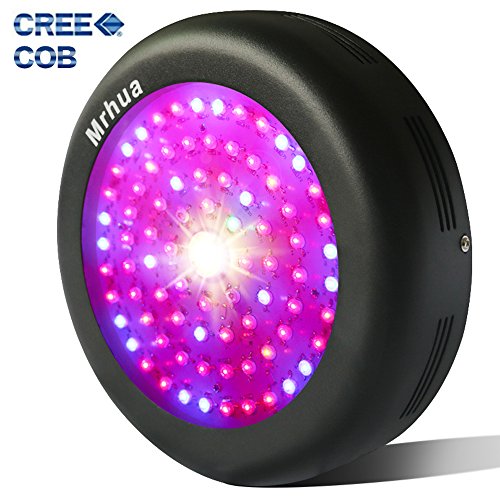 Mrhua CREE COB LED Grow Lamp Fixture, UFO 300W Plant Growing Lights Lamp UV & IR Full Spectrum grow light for Indoor Plant Veg and Flower(300W)