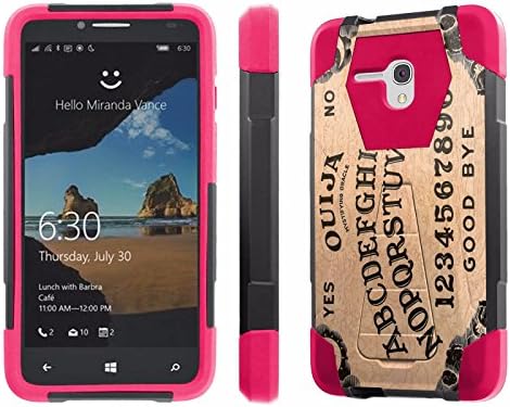 Alcatel One Touch Fierce XL Case, [NakedShield] [Black/Hot Pink] Armor Tough Shock Proof Kickstand Case - [Quija Board] for Alcatel One Touch Fierce XL