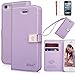 iPhone 5s case,iPhone SE case,iPhone 5 case,by Ailun,Wallet case,PU leather case,credit card holder,Flip Cover Skin[Purple] with screen protect and styli pen