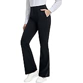 baleaf Womens Yoga Dress Pants Work with 4 Pockets Bootcut Business Leggings Stretch High Waisted Slacks Casual 30"