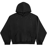 Aelfric Eden Embroidery Pattern Boxy Hoodie Men Women Beaded Sweatshirt Hooded Oversized Casual Street Y2K Unisex Pullover