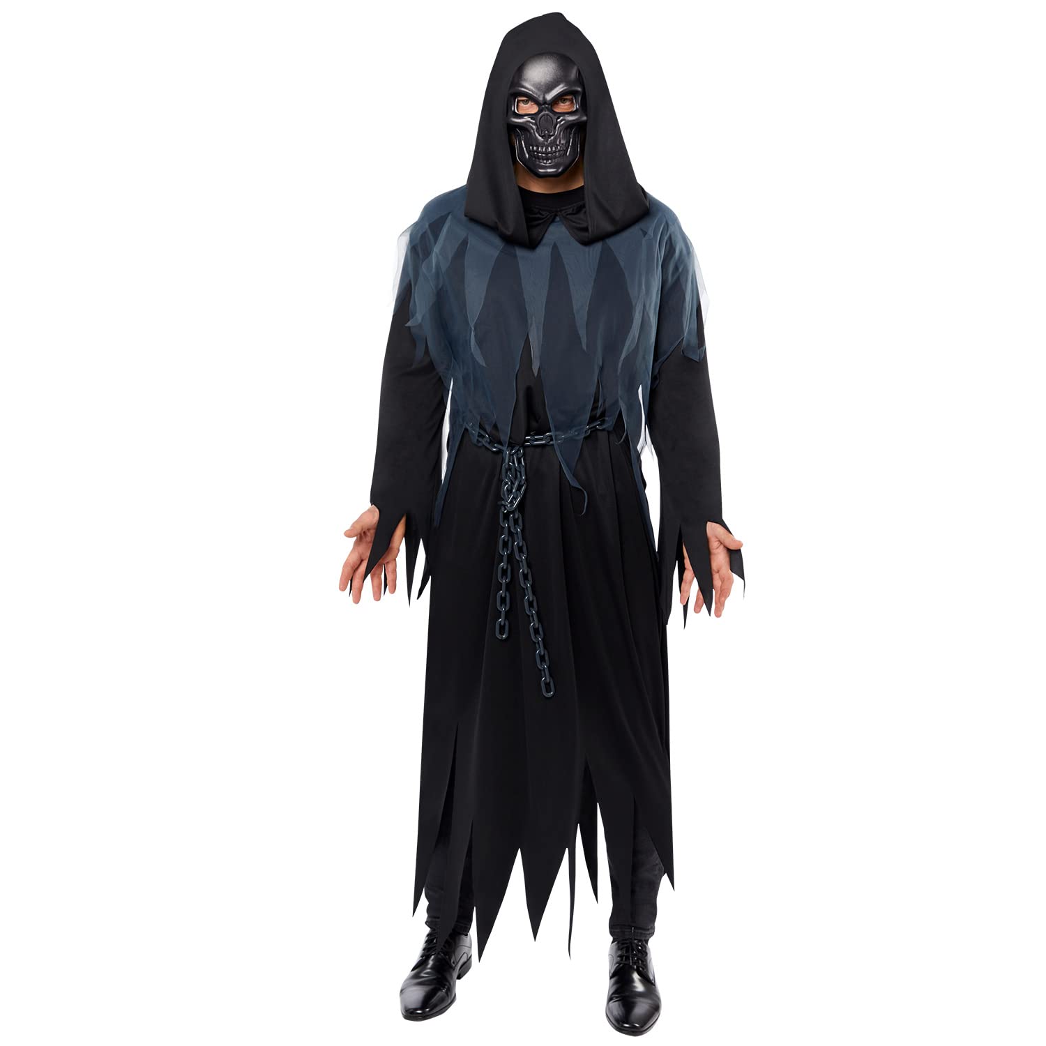 amscan 9917947 Adult Mens Grim Reaper Costume Fancy Dress Costume (Chest size: 42")