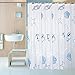 Shower Curtain Liner with 12 Curtain Hooks Clear Shower Curtain Liner Mildew Resistant Waterproof Plastic Shower Curtain Liner Seashell Conch Starfish 72×72 Inch Shower Curtain Liner by Yivion