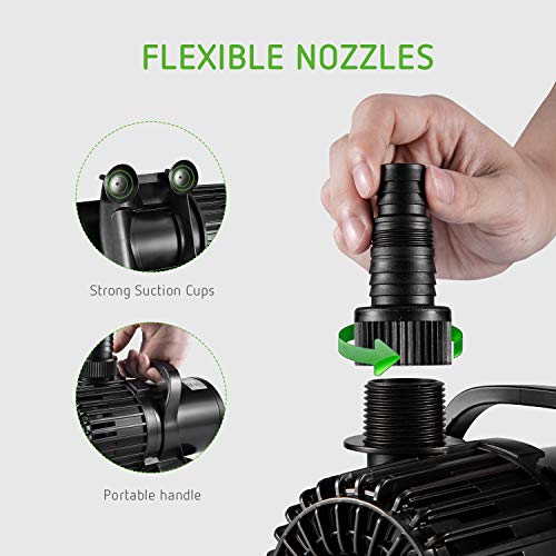 2 VIVOSUN+Submersible+Pump100W+Waterfall+Hydroponic