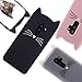 Galaxy S9 Plus Case, Miniko(TM) Fashion Cute Kawaii Funny 3D Black Meow Party Cat Kitty Whiskers Dropproof Protective Soft Rubber Case Skin for Samsung Galaxy S9 Plus 2018