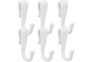 VOSAREA 6pcs Plastic S Hooks for Kitchen and Bathroom Utility Hooks for Hanging Utensils Towels and More Stylish Organization