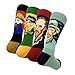 HSELL Famous Painting Van Gogh Printed Mens Dress Socks Art Patterned Fun Crew Socks (Van Gogh 4pack)