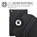 iPad Mini Case with Keyboard, Boriyuan 360 Degree Rotating Stand Detachable Wireless Bluetooth Keyboard PU Leather Cover for Apple iPad Mini 1/Mini 2/Mini 3 with Screen Protector and Stylus, Black