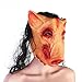 YiYi Operation Halloween Christmas Saw Mask Pig Head with Hair Animal Horrible Cosplay Masquerade Costume Latex Mask