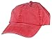 DALIX Mens Pigment Dyed Washed Cotton Cap - Adjustable Hat 6 Panel Unstructured (Heavy Washed Red)