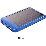 Dailyextreme Solar Panel Charger, Portable 2600mAh Dual USB External Power Bank For iPhone iPod Sumsang Digital Camera PSP MP3 MP4 (Blue)