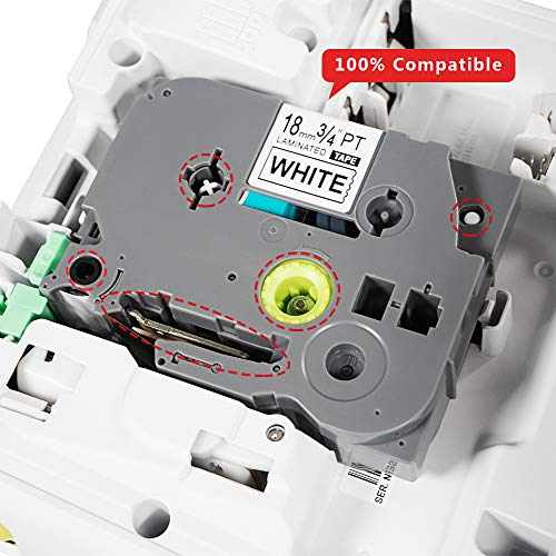 P PUTY Compatible Label Tape Replace Brother P-Touch TZe231 TZe431 TZe531 TZe631 TZe731 12mm 0.47 Inch Laminated TZ TZe Tape,for P-Touch Label Maker PT-D210 PT-D400 PT-D600 PT-P750W,5-Color Tapes