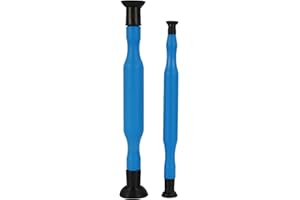 Loyanger 2pcs Double Ended Valve Hand Lapping Grinding Tool Kit, Manual Grinding Stick with Sucker Cups Cylinder Valve Lapping Stick for Vehicle Oil Systems Maintenance and Repair(Color:Blue)