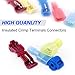 Glarks 240pcs 22-16/16-14/12-10 Gauge Nylon Electrical Insulated Quick Splice Spade and T-Tap Crimp Terminals Connectors Assortment Kit
