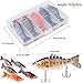 Sougayilang Bass Fishing Lure Multi Jointed Swimbait 7 Segment Lifelike Trout topwater Crankbait Pack of 5