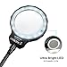 Number-one Magnifying Glass, 3X LED Lighted Magnifying Lamp USB Powered Clip On Optical Glass Magnifier Lens with 2 Light Settings & Metal Clamp for Reading, Hobby, Soldering, Crafts