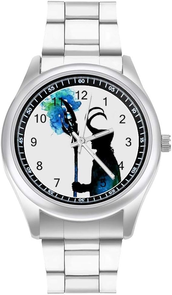 Amazon 腕時計 ステンレスバンド メンズ ビジネス 時計 うで時計 男性用 ロキ メンズウォッチ シルバー おしゃれ カジュアル Watch 高校生 男 紳士 クォーツ時計 プリント ギフト ケース付き メンズ腕時計 腕時計 通販
