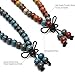 FIBO STEEL 7MM Porcelain Beaded Bracelet for Men Women Buddha Bracelet Mala Elastic 2Pcs