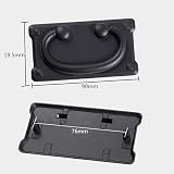 CONGGUAN 2pcs Black Vintage Antique Drawer Ring Pull Handles Cabinet Door view 2