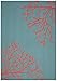 Garland Rug Sea Coral Area Rug, 5 x 7', Teal/Santa Fe Coral