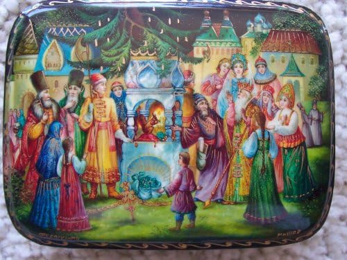 Russian Fairy Tales * Tsar Saltan (by Pushkin) * Fedoskino Lacquer Box * Lbf.29