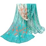Women Autumn Winter Scarf; Lady Chiffon Silk Scarves Vovotrade (Green)