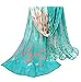 Women Autumn Winter Scarf; Lady Chiffon Silk Scarves Vovotrade (Green)