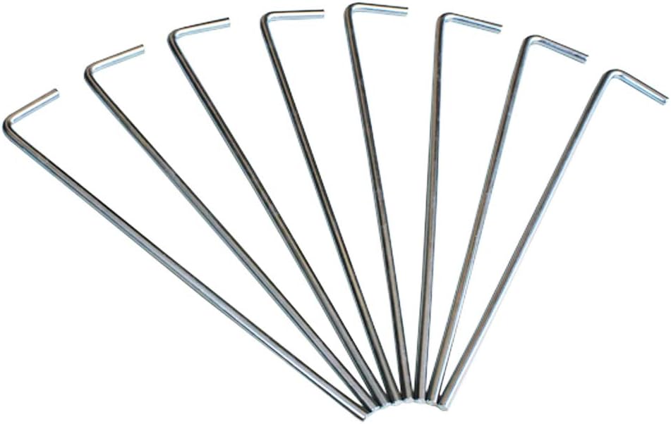 Basong 8 Pack Heavy Duty Stakes Tent Pegs Beach Tent Stakes Stakes Screw Shape 10/&rdquo;