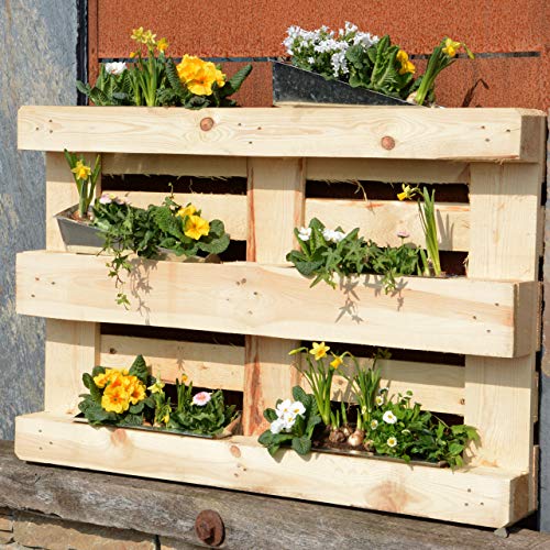 UNUS Garden Blumenkasten Set Balkonkasten Einsatz passend für Europaletten für Blumen, Kräuter und Früchte 6 Stück 38cm – Bild 3