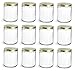 North Mountain Supply 16 Ounce Wide Mouth Straight-Sided Canning Jars - With Gold Metal Lids - Case of 12