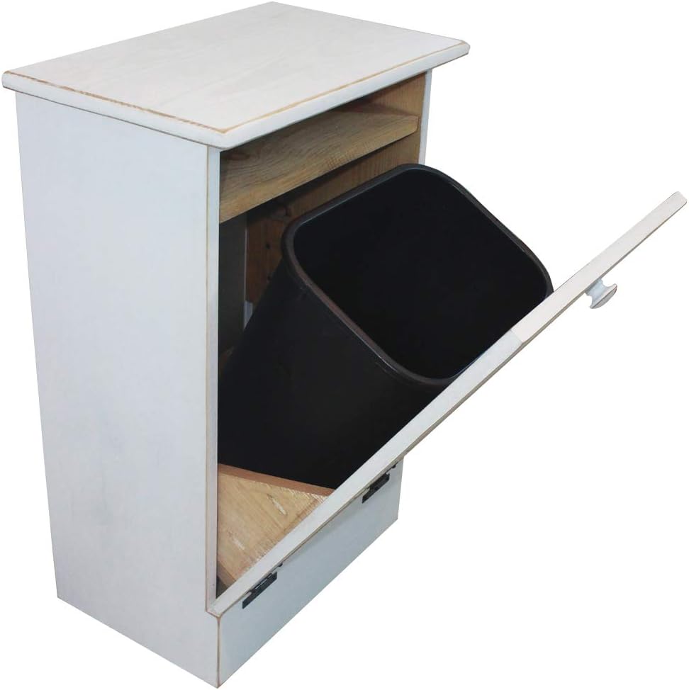Amazon Com Microwave Stand With Tilt Out Trash Bin Old Cottage