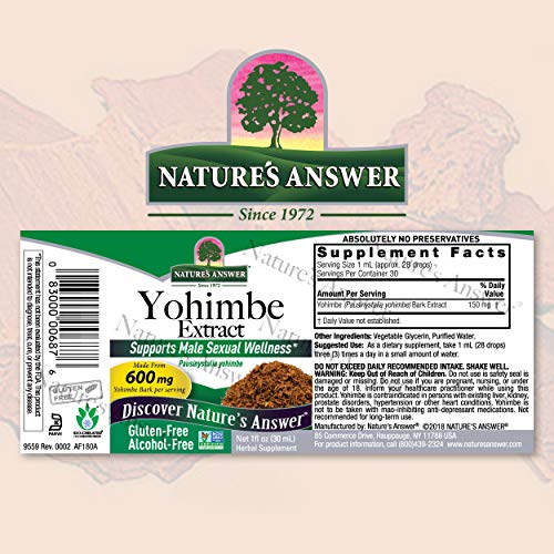 Nature's Answer Yohimbe Bark Supports Male Sexual Health