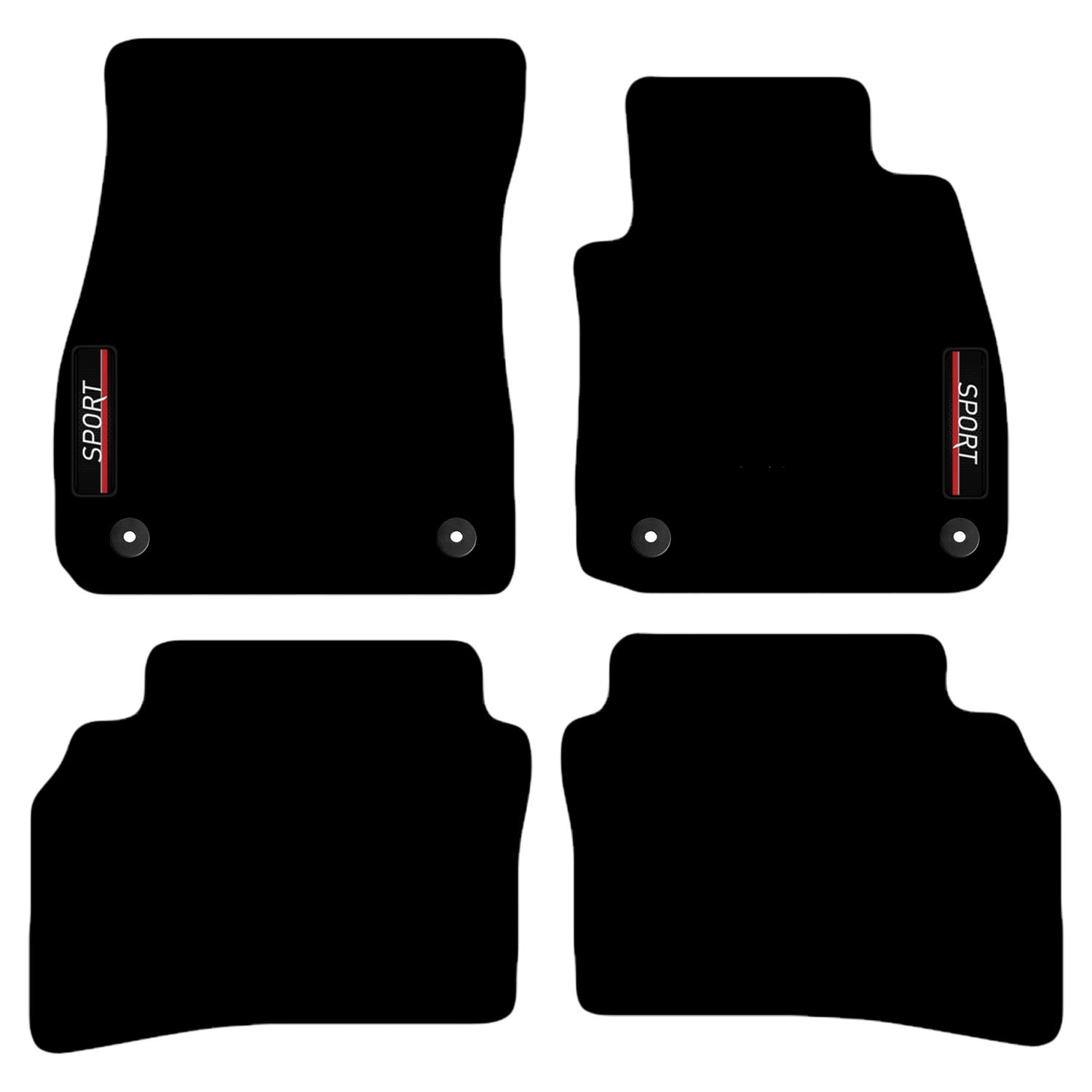 Carsio Carpet Car Mats For Vauxhall Insignia 2017+ onwards with Sport logo Tailored Fit Floor Mat Complete Accessory Custom Fitted - All Weather, Anti-Slip Backing & Black Trim