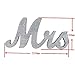 DerBlue Vintage Exquisite Silver Glitter Mr & Mrs Signs Elegnat Wooden Freestanding Letters for Wedding Sweetheart Table or Receptions Table Decorations