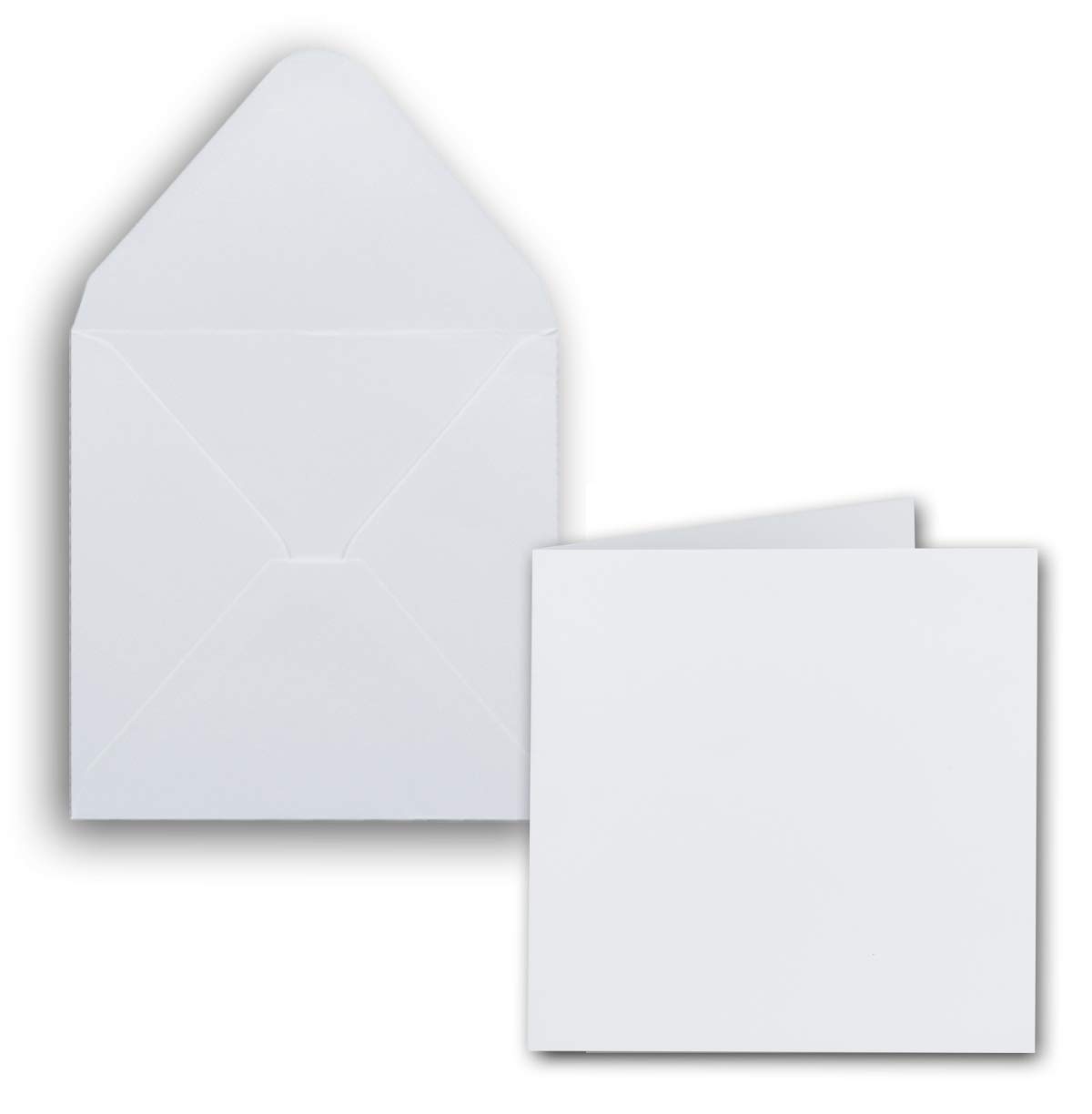 "NEUSER PAPIER 75x set square cards including envelopes blank 14 x 14 cm in bright white printable invitation cards ideal for self-designing & creating