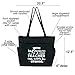 Brooke & Jess Designs Teacher Tote Bag with Pockets for Teachers - Perfect Bags for Work, Teacher Gifts for Women Educators, Teaching Assistants (Teacher Influence Lexie Black Rainbow Straps)