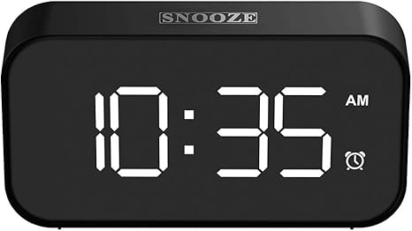Amazon Co Jp Vinfany 目覚まし時計 5インチledスクリーン 12 24 H 6級輝度調光器 貪睡 2つのusbポート 白色の大きなデジタルディスプレイ ポータブル時計 寝室 家族と旅行に適している ホーム キッチン