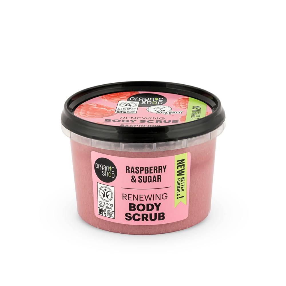 Organic Shop 250ml Body Scrub Renewing Raspberry & Sugar — image 1