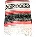 El Molcajete Brand Traditional Mexican Yoga Blanket Serape Coral