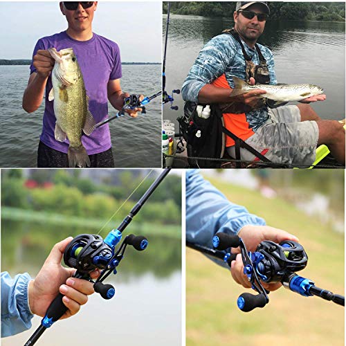 Sougayilang Angelrolle und Angelruten-Combos, 24-Tonnen-Angelruten mit Baitcastingrolle, 7.0: 1-Ausrüstung für die Reise – Bild 8