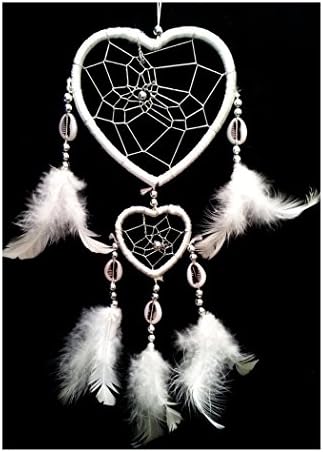 Handmade Heart-shaped Dream Catcher (With a Betterdecor Gift Bag) (white)