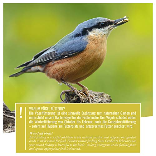 wildtier herz - Vogeltraum Premium Vogelfutter ohne Weizen für Wildvögel I Ganzjahresfutter mit Sonnenblumenkerne I Wildvogelfutter I Vogel Streufutter, Fettfutter für Vögel (2,5kg) – Bild 5