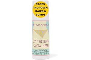 RELAX AND WAX Ingrown Hair Treatment Roll-On for Waxing and Shaving | Razor Burn and Razor Bumps Treatment for Women and Men | Ingrown Hair Serum and Dark Spot Remover for Private Area | Get The Bump Outta Here!
