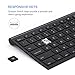 Vive Comb Wireless Keyboard and Mouse, 2.4GHz Rechargeable Compact Whisper-Quiet Full-Size Keyboard and Mouse Combo with Nano USB Receiver for Windows, Laptop, PC, Notebook-Black