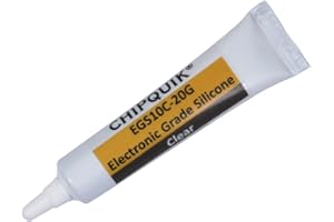 Chip Quik EGS10C-20G Electronics Grade Silicone Adhesive Sealant 20g (0.7oz) Squeeze Tube (Clear) for Precision Dispensing
