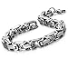 Felix Perry Men's Masculine Style Stainless Steel Braid Link Bracelet for Men Silver Polished 8.66 Inch